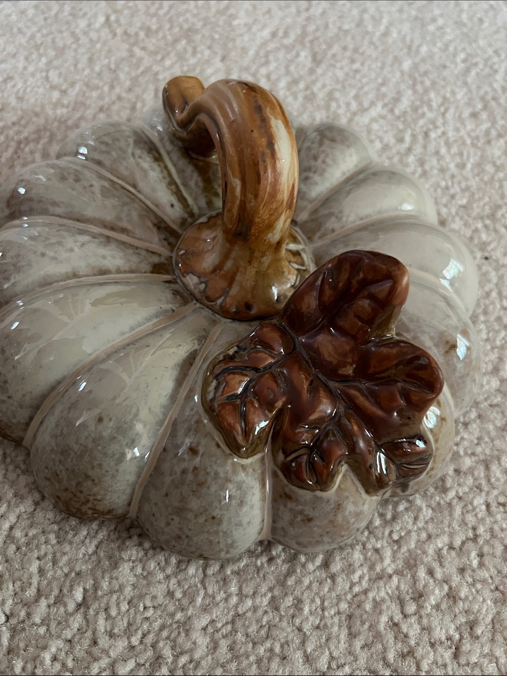 Ceramic Pumpkin with Lid- - Picture 4 of 7